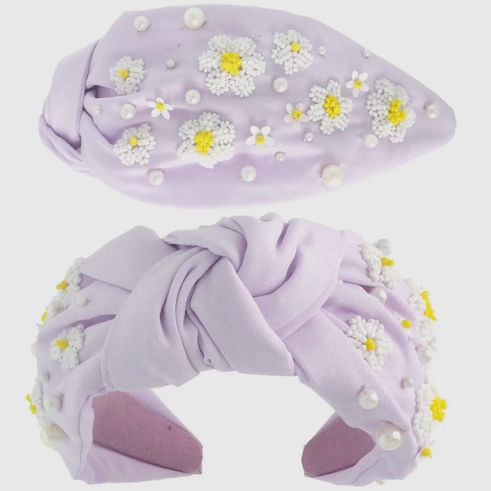 Floral Pearl Beaded Headband